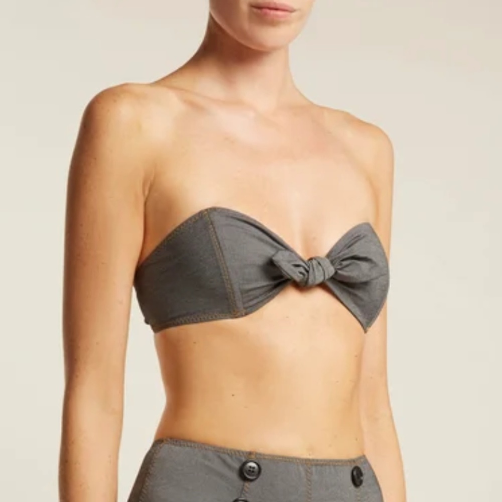 Lisa Marie Fernandez Bandeau Top - Charcoal S